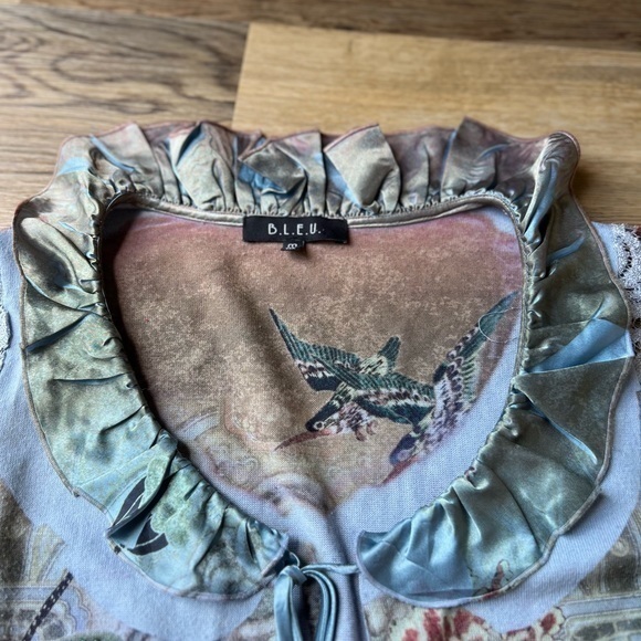 Y2K B.L.E.U‎ Blue Lace Cardigan - Picture 3 of 10